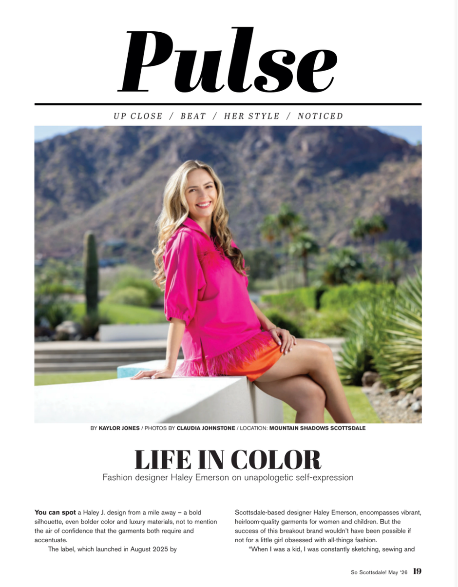 Pulse Magazine cover featuring a woman in a pink dress with a scenic background