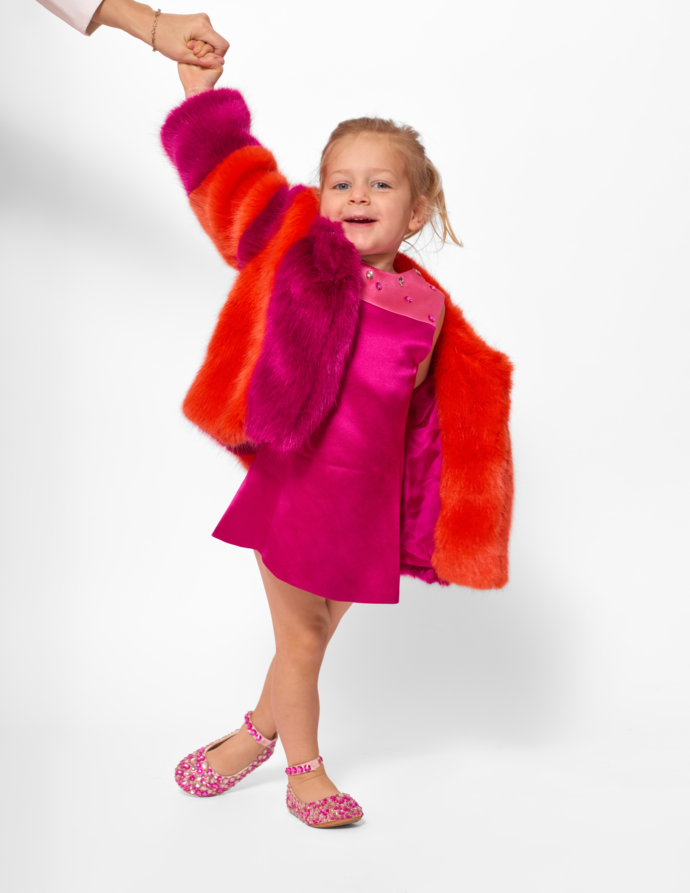 Girl's Tina Faux Fur Coat