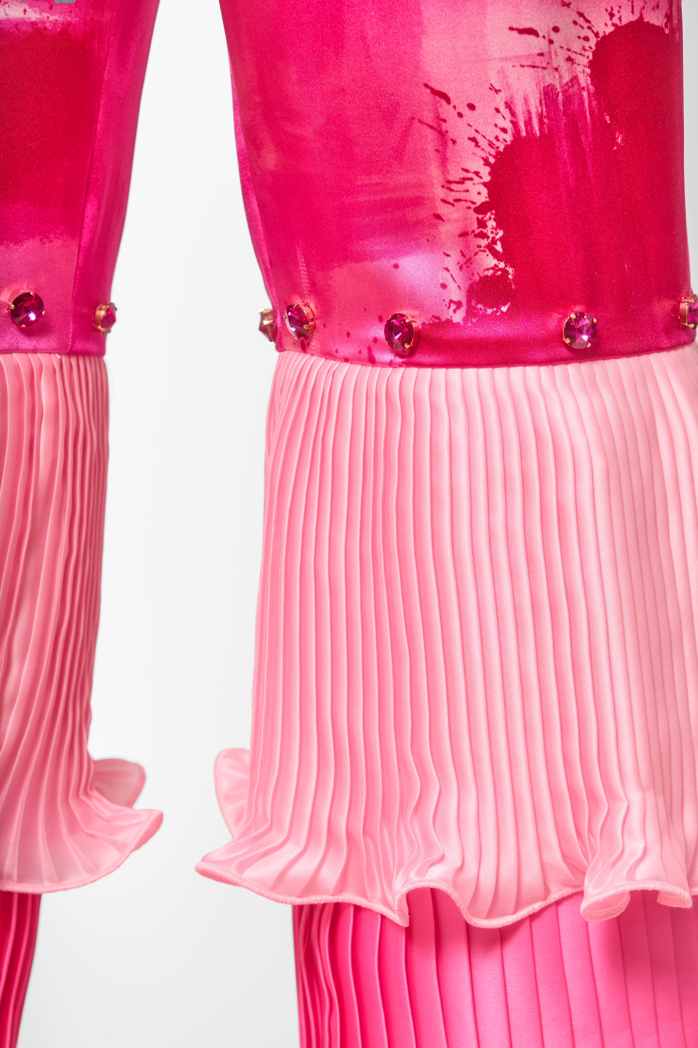 Pink Pleated Party Pant