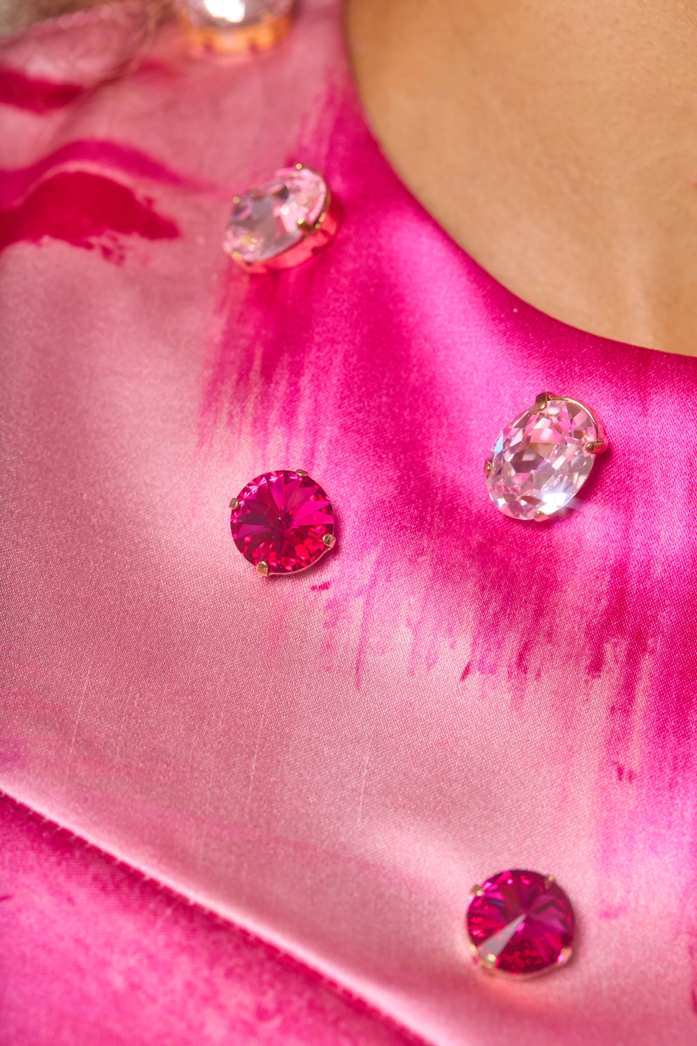 Pink Pleated Party Top